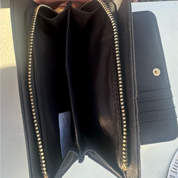 Black Wallet with Gold Zipper - Picture 1 of 3